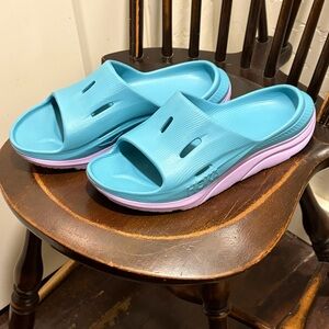 HOKA OCEAN MIST/LILAC MIST ORA RECOVERY SLIDE 3 - Y/6- W/8